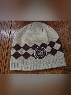 Cadillac Argyle Beanie Cream and Tan